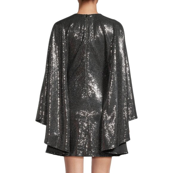 One33 Social Shimmer Circle Minidress Silver Size 0 New With Tag - Picture 2 of 5